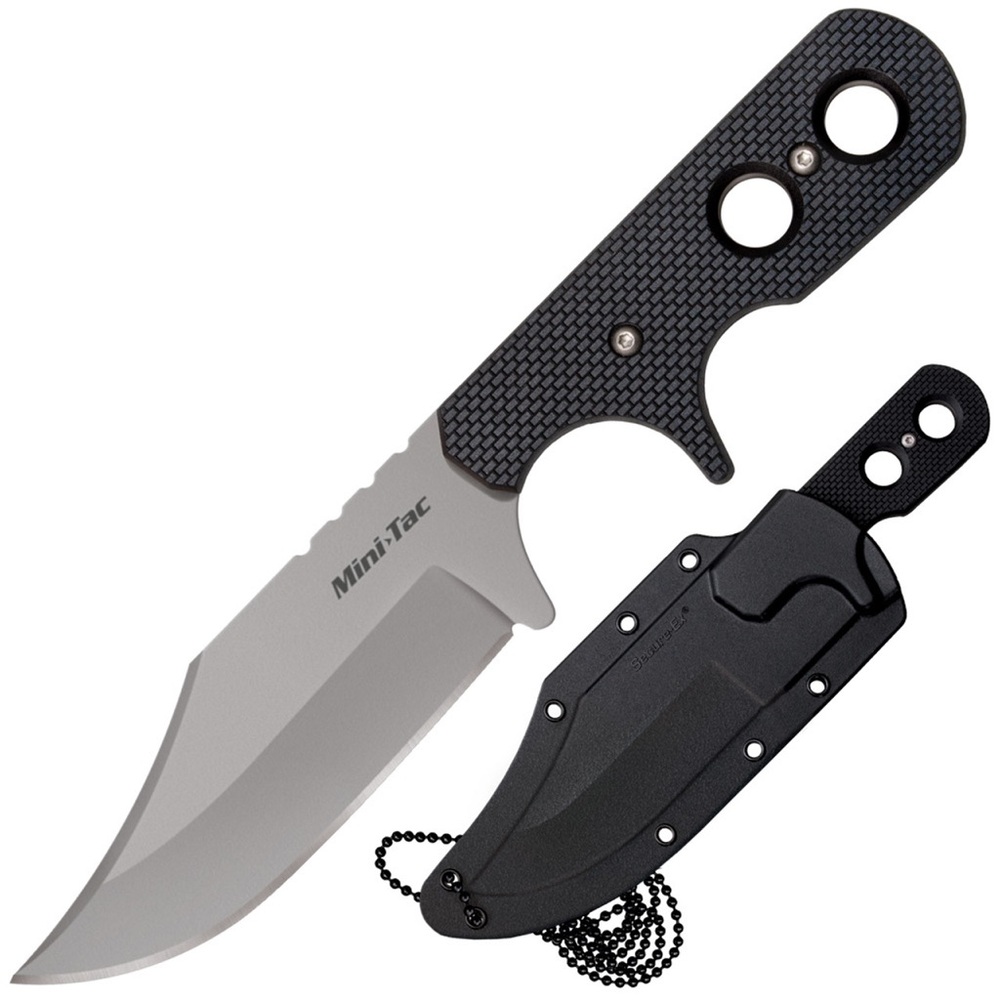New Cold Steel anytime anywhere Mini Tac Bowie utility camping neck knife